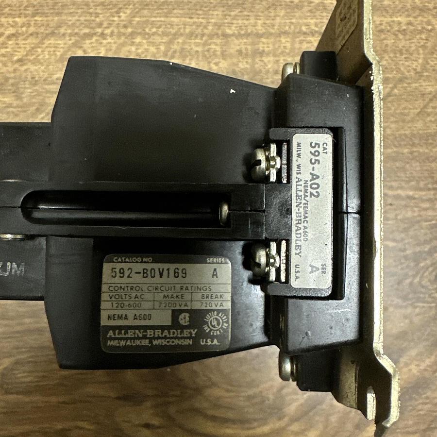 Used Allen Bradley,592-BOV169,Thermal Overload Relay