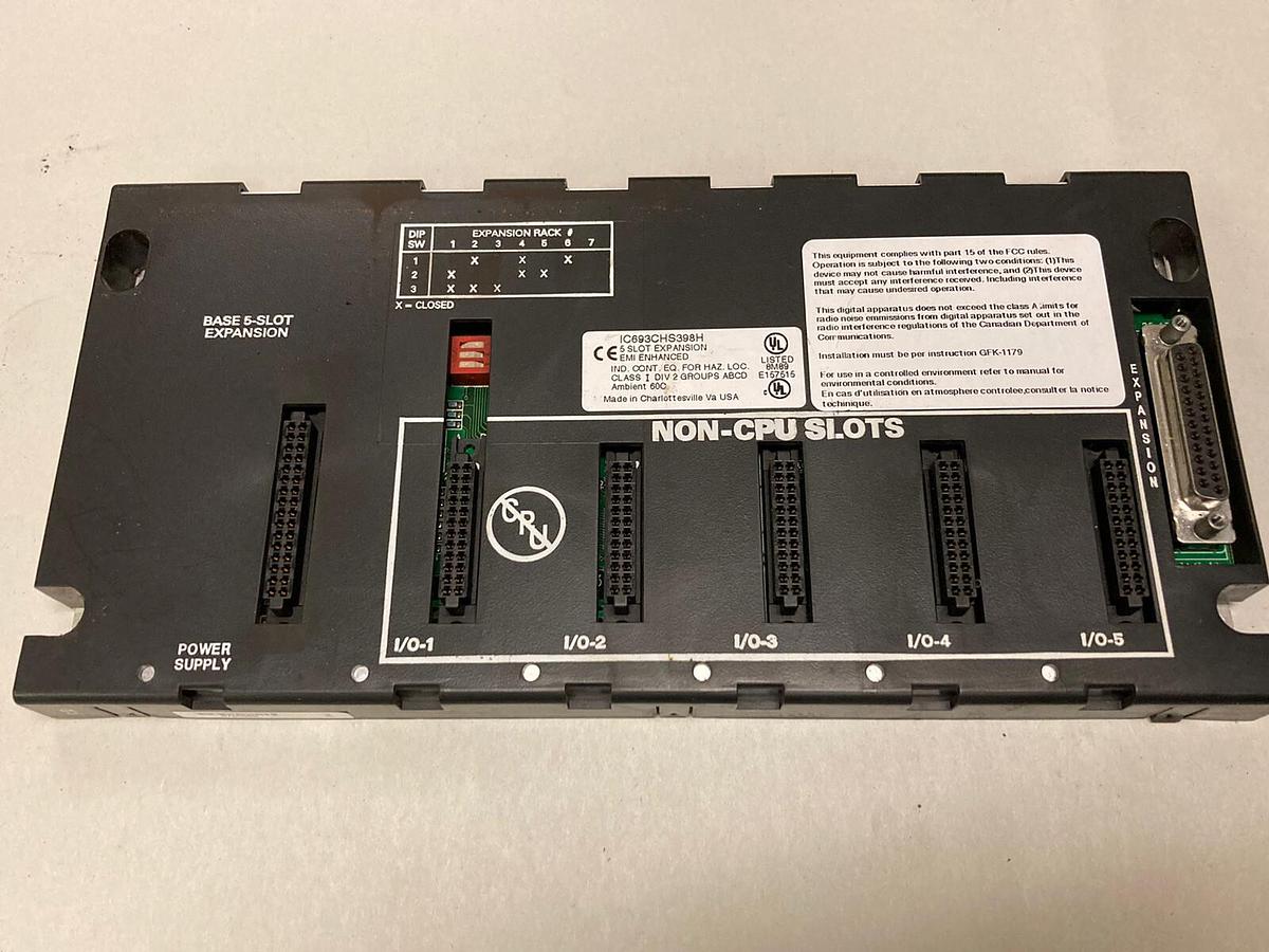 Used GE Fanuc,IC693CHS398H,5 Slot Expansion