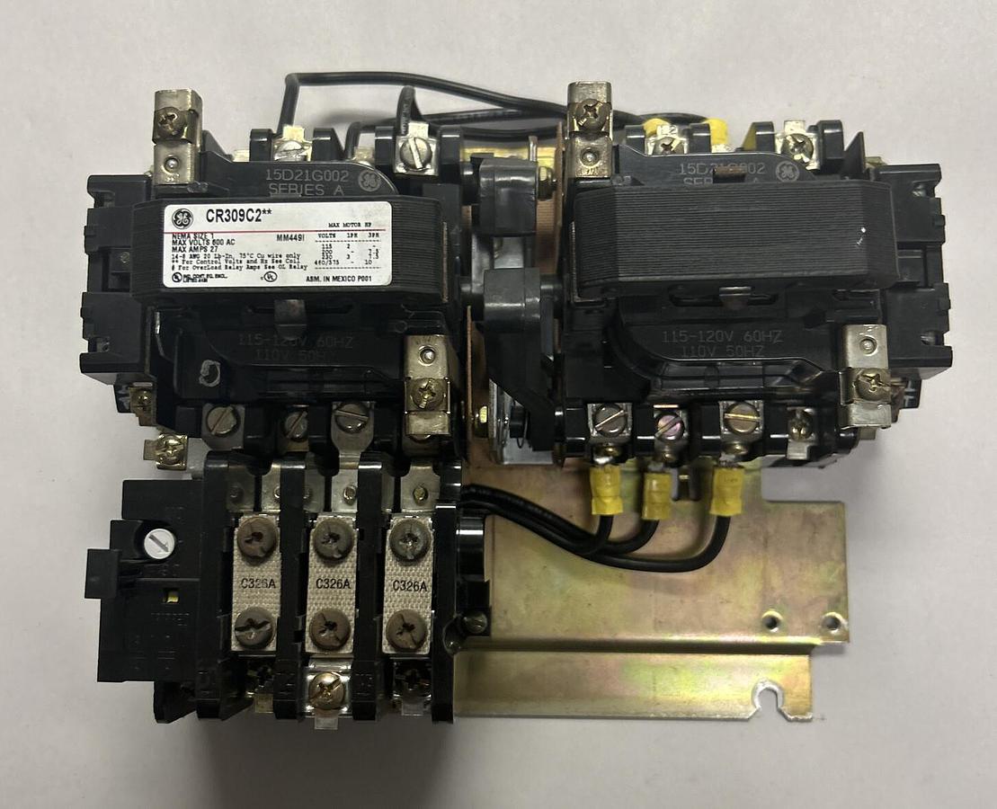 Used GE,CR309C2,REVERSING STARTER SIZE 1 27A 600V