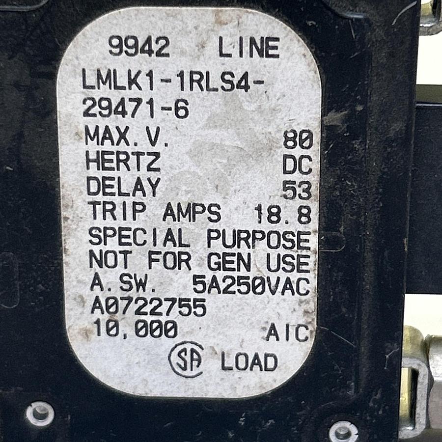 Used AIRPAX,LMLK1-1RLS4-29471-6,CIRCUIT BREAKER 15A LOT OF 2