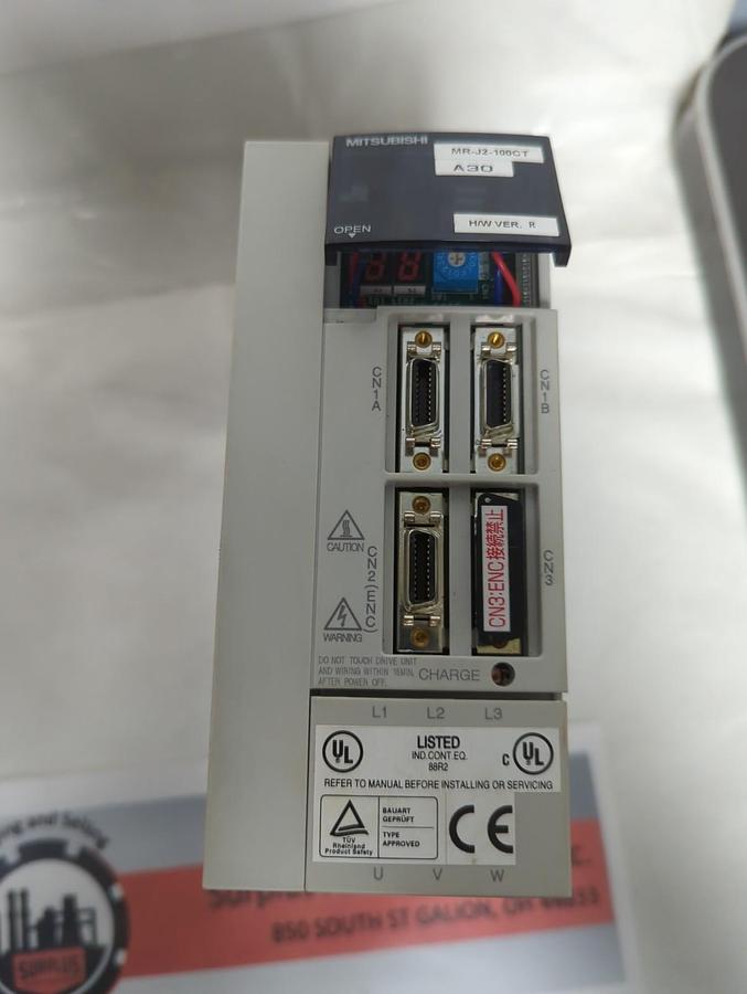 Used MITSUBISHI,MR-J2-100CT,SERVO DRIVE UNIT PRE-OWNED