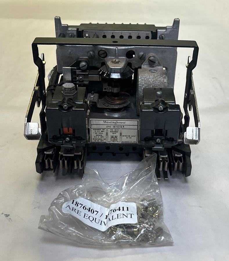 Used WESTINGHOUSE,1875270A,OVERCURRENT RELAY NO CASE