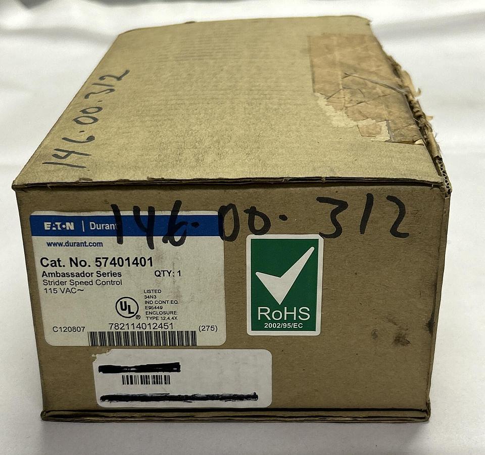 Used EATON DURANT,57401401,STRIDER SPEED CONTROL 115V NEW