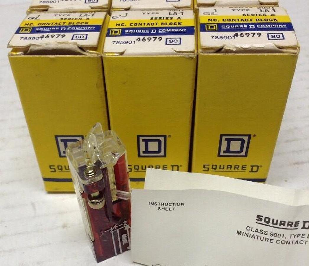 Square D ,LA-1,N.C. Contact Block Series A LOT OF 6