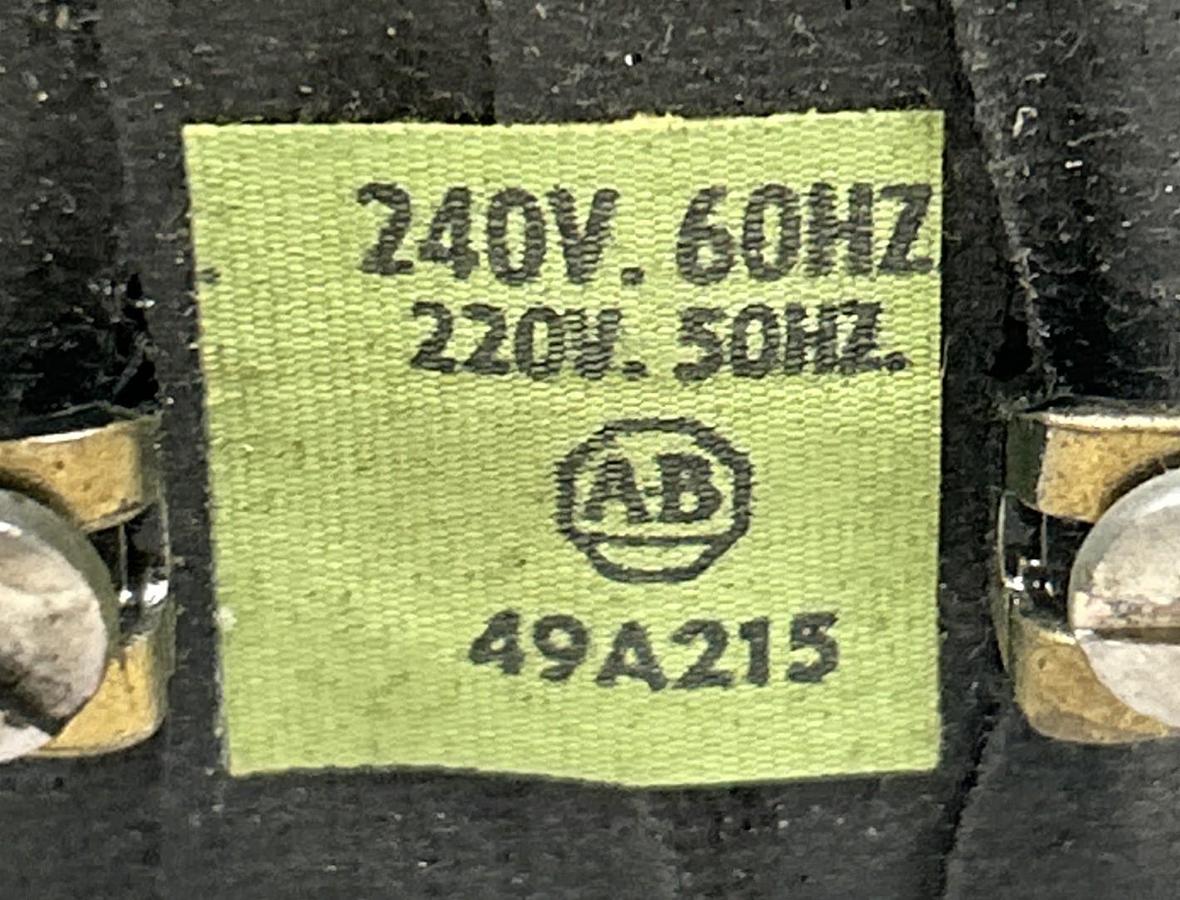 Used ALLEN BRADLEY,49A215,COIL 220/240V