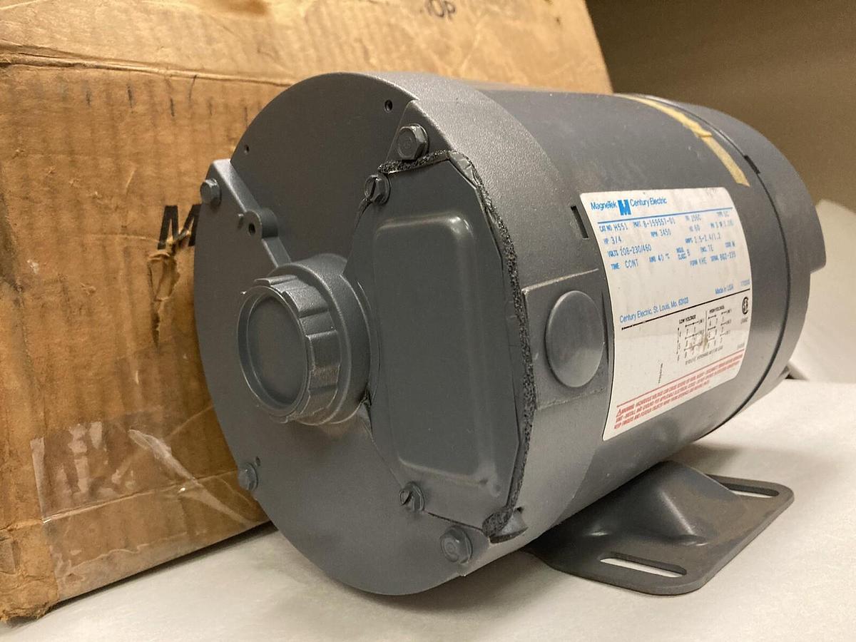 Magnetek,8-159557-01,3/4 Hp AC Motor 3450 RPM 208-230/460 Volts J56C Frame