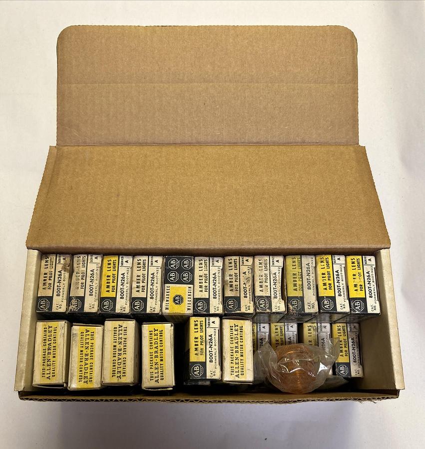 ALLEN BRADLEY,800T-N26A,AMBER PILOT LIGHT CAP LOT OF 39 NEW