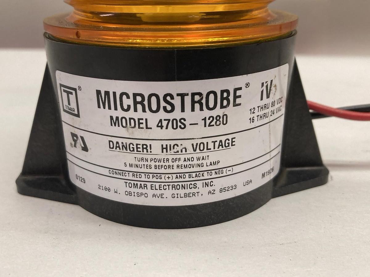 Tomar Microstrobe IV,Model 470S-1280,Orange Strobe Beacon Light