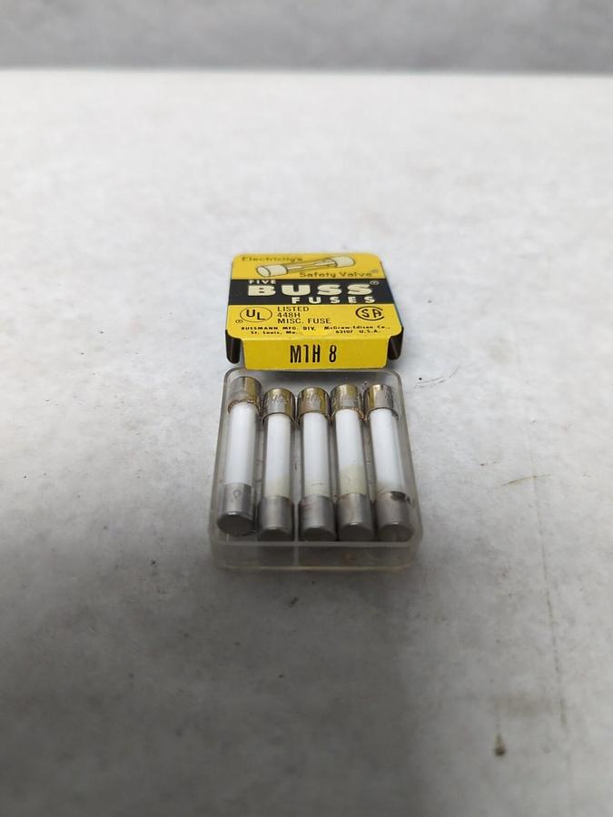 COOPER BUSSMANN,MTH 8,CERAMIC FUSE PACK OF 5 NOS