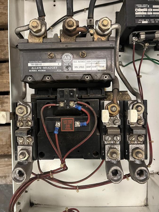 Used ALLEN BRADLEY,2112B,SIZE 4 45" MCC FUSED STARTER BUCKET 100HP