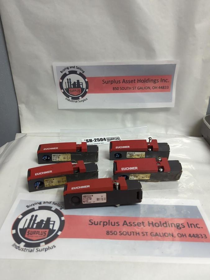 Used EUCHNER,NM02VZA-M,SAFETY SWITCH AC-15 4A 230V DC 13 4A 24V LOT OF 5 PRE-OWNED