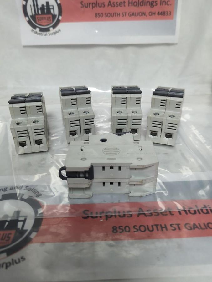 Used ALLEN BRADLEY,1492-FB2C30-L,FUSE HOLDER 30A 600V LOT OF 5 PRE-OWNED