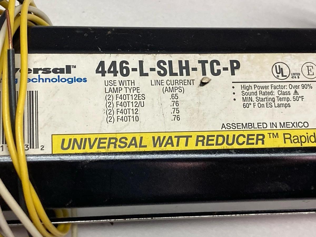 Used Magnetek,446-L-SLH-TC-P,Universal Wat Reducer Rapid Start Ballast 120V 60HZ