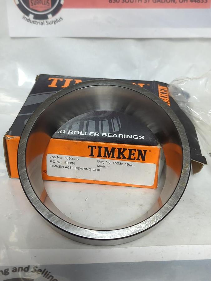 TIMKEN,632,TAPERED ROLLER BEARING CUP NOS