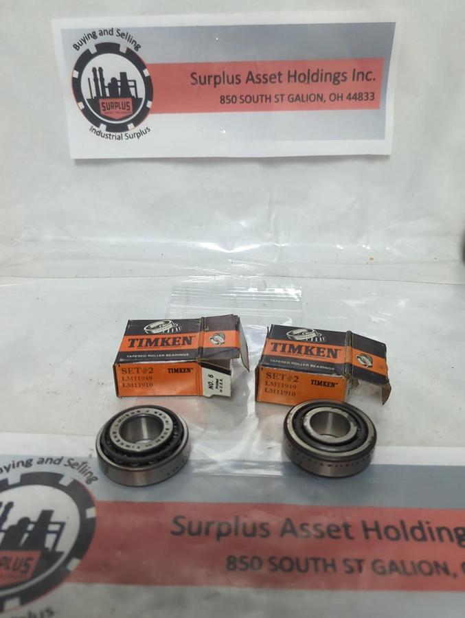 TIMKEN,SET #2,ROLLER BEARING LOT OF 2 NOS