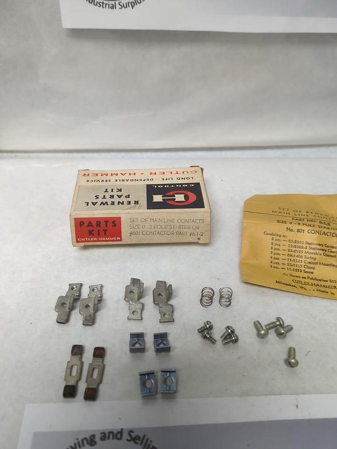 CUTLER-HAMMER,6-1-2,CONTACT SET 2-POLE SIZE 0 NOS