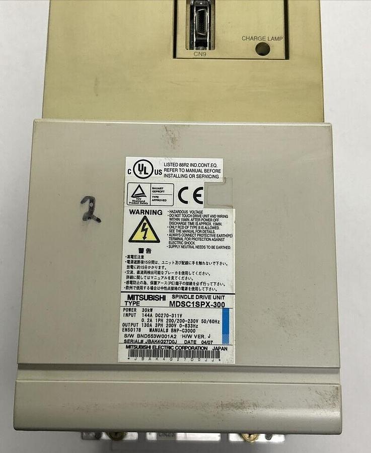 Used MITSUBISHI,MDSC1SPX-300,SPINDLE DRIVE UNIT