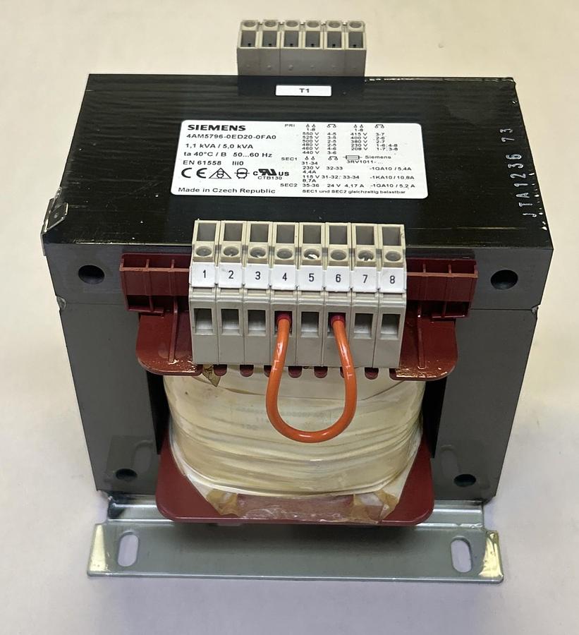 Used SIEMENS,4AM5796-0ED20-0FA0,TRANSFORMER 1.1KVA / 5.0 KVA