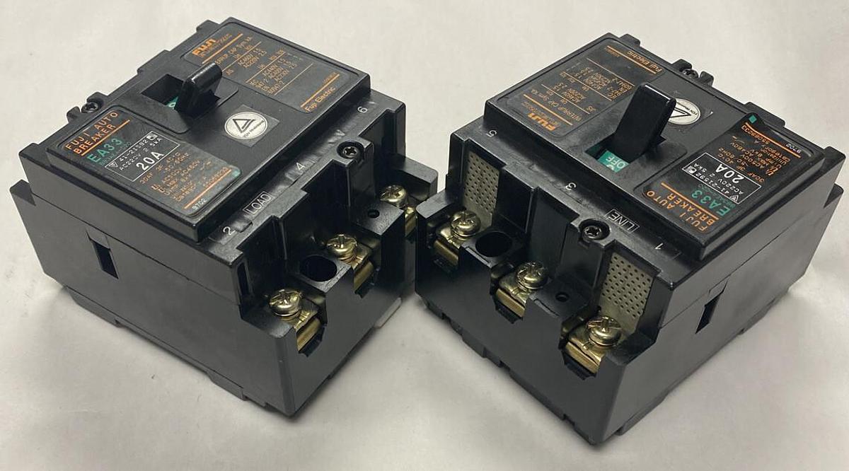 FUJI,BB3AEA-020 EA33,Auto Circuit Breaker 20AMP 460V LOT of 2 NEW