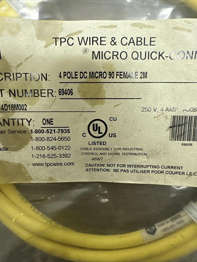 Used TPC Wire and Cable,69406,Cable