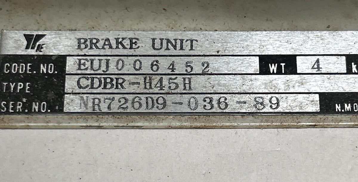 Used YASKAWA,CDBR-H45H,BRAKE UNIT