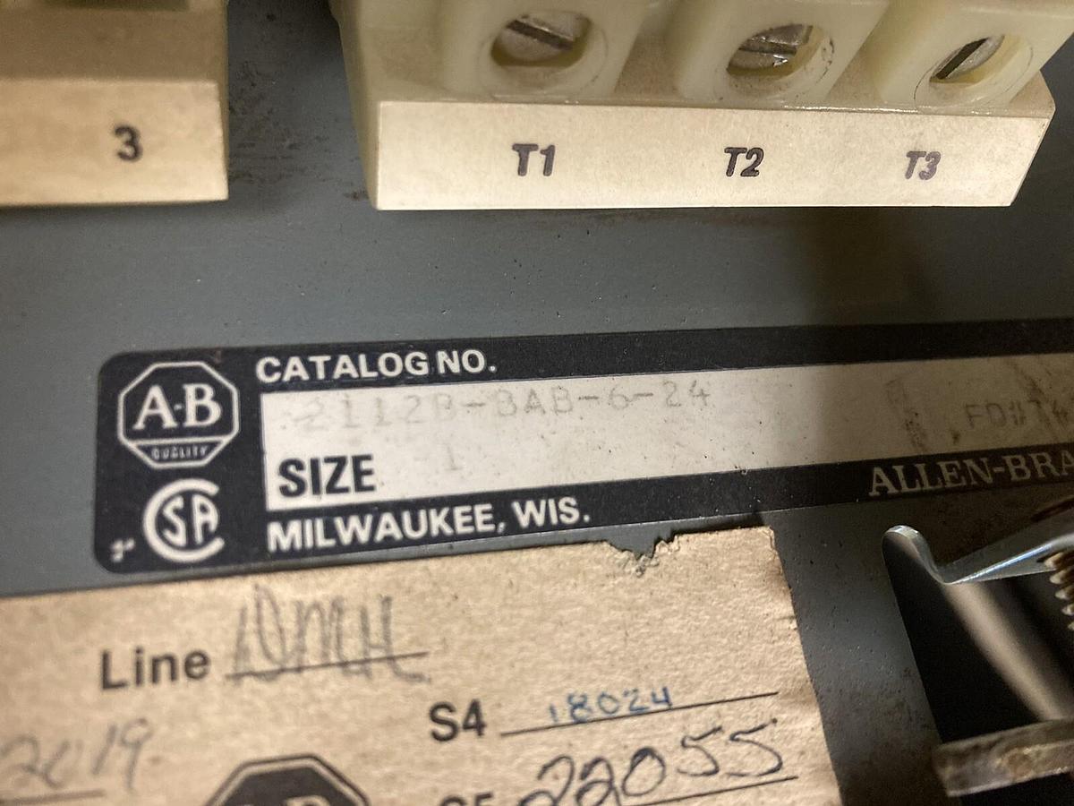 Used Allen-Bradley,2100 2112B,Size 1 Fused MCC 12 INCH Starter Feeder Bucket