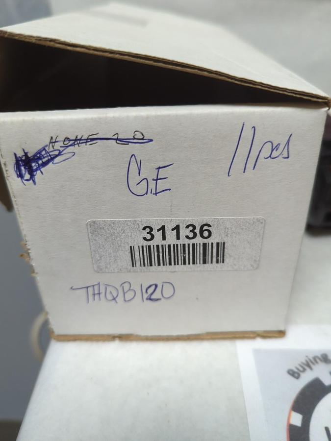 Used GENERAL ELECTRIC,THQB120,CIRCUIT BREAKER 20 AMP 1-POLE LOT OF 11 PRE-OWNED
