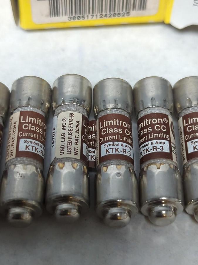COOPER BUSSMANN,KTK-R-3,LIMITRON 2 AMP FUSES BOX OF 10 NOS