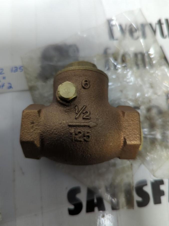 KITZ,125,BRASS VALVES 1/2 INCH NPT LOT OF 2 NOS