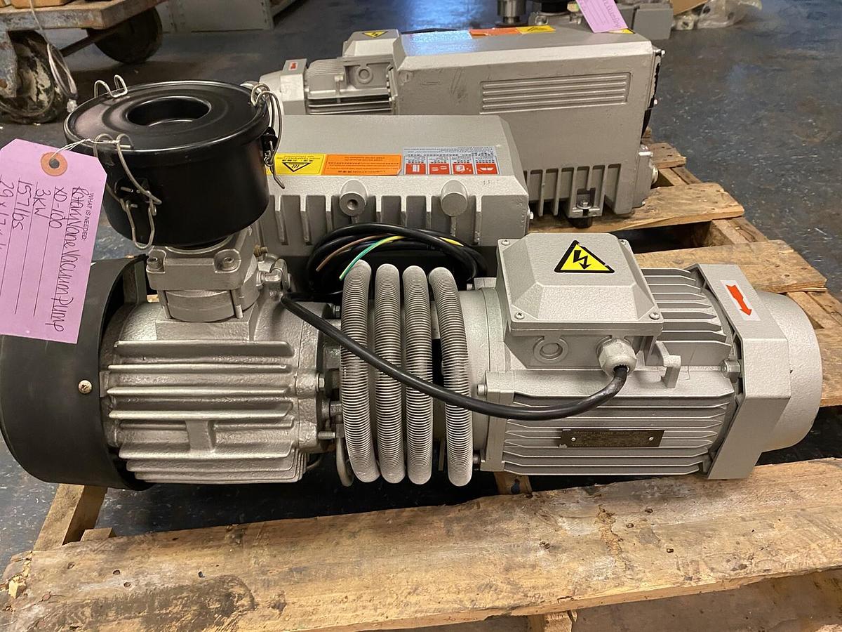 Used Wanhuai,XD-100,Rotary Vane Vacuum Pump 3KW Max Bar 0.5mbar