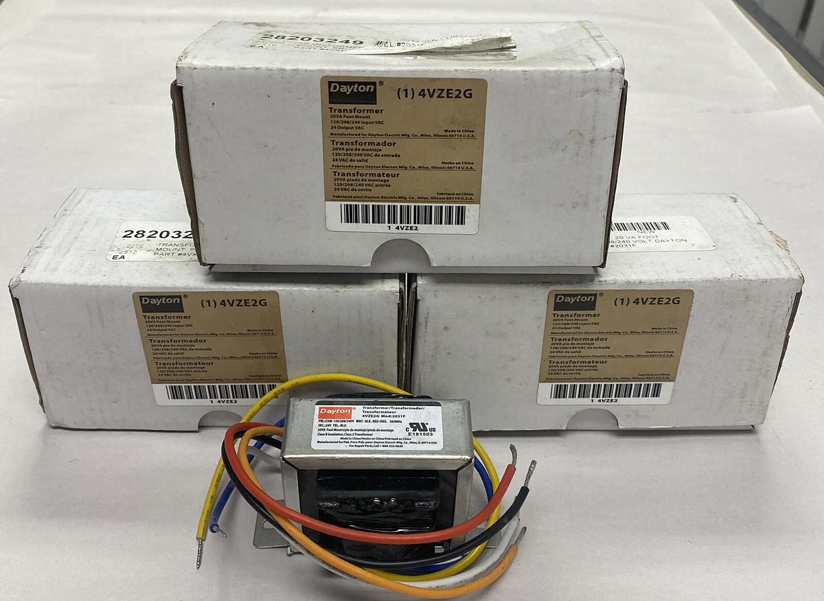 Dayton,4VZE2G,Transformer Lot Of 3 NOS