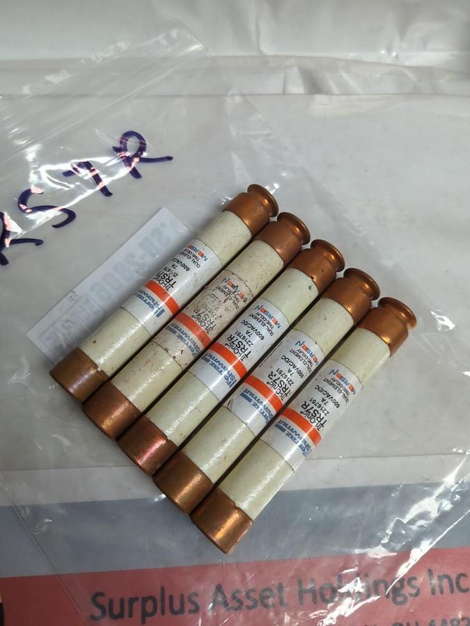 Used FERRAZ SHAWMUT,TRS-7R,CURRENT LIMITING 7 AMP FUSE LOT OF 5 PRE-OWNED