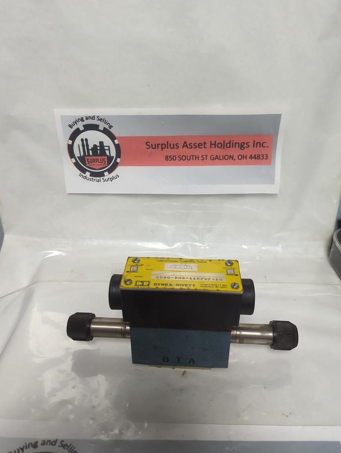 Used DYNEX/RIVETT,6530-D03-115/DF-10,DIRECTIONAL CONTROL VALVE ASSEMBLY PRE-OWNED