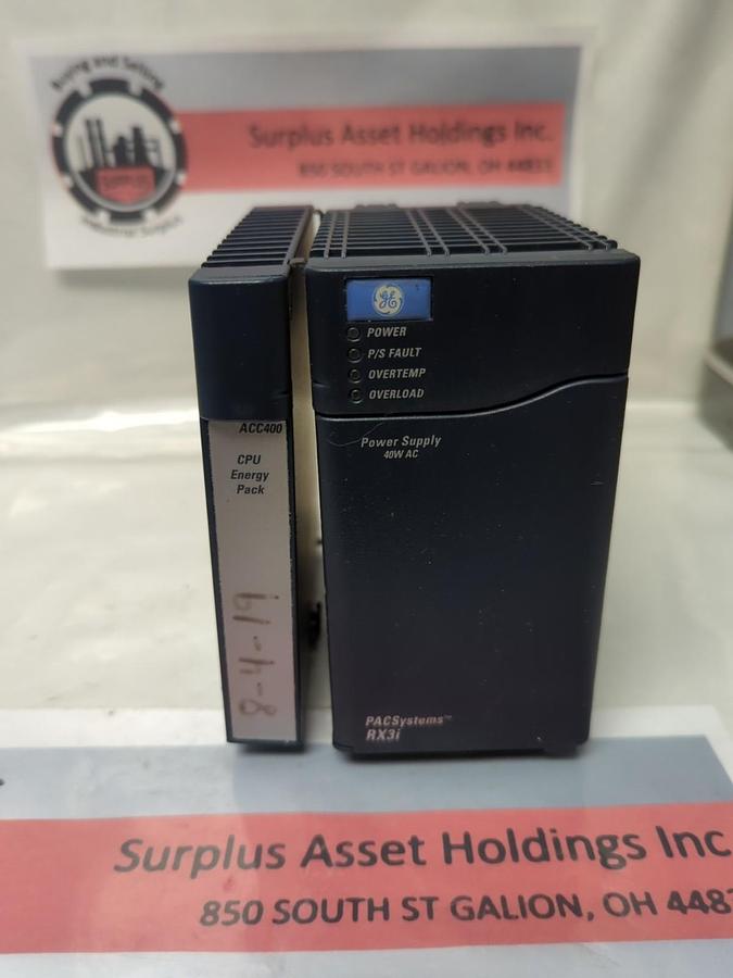 Used GE FANUC,IC695PSA040J,RX3i RX3i 40W POWER SUPPLY W/ IC695ACC400-AA ENERGY PACK