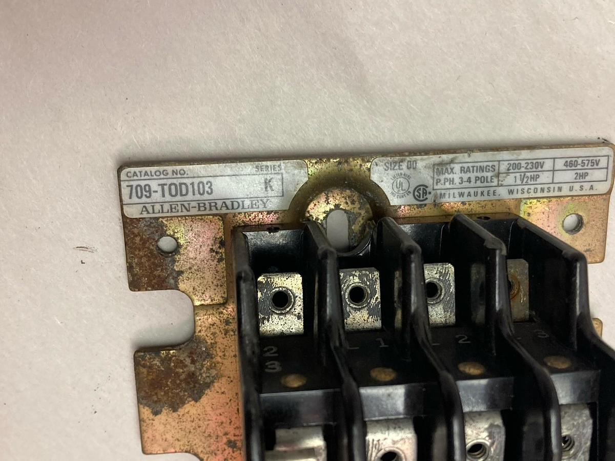 Used Allen-Bradley,709-TOD103,Motor Starter Ser K Size 00