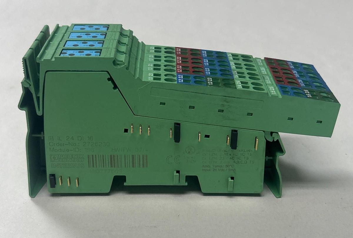 Used PHOENIX CONTACT,IB-IL-24-DI-16,INLINE TERMINAL BLOCK