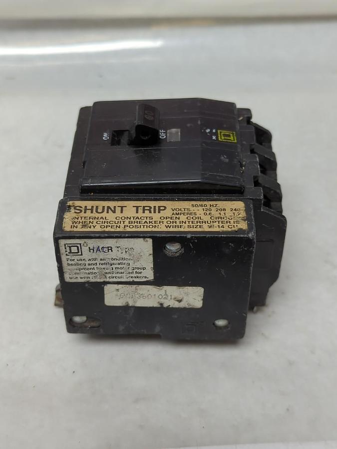 Used SQUARE D,HACR360,CIRCUIT BREAKER 60 AMP 3-POLE PRE-OWNED