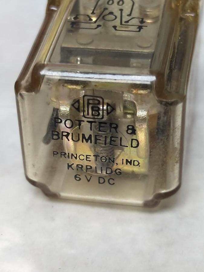 POTTER & BRUMFIELD,KRP11DG,RELAY 8-PIN 6V NOS