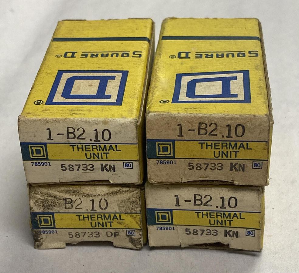 Square D,B2.10,Overload Relay Heater Element Lot Of 4 NOS