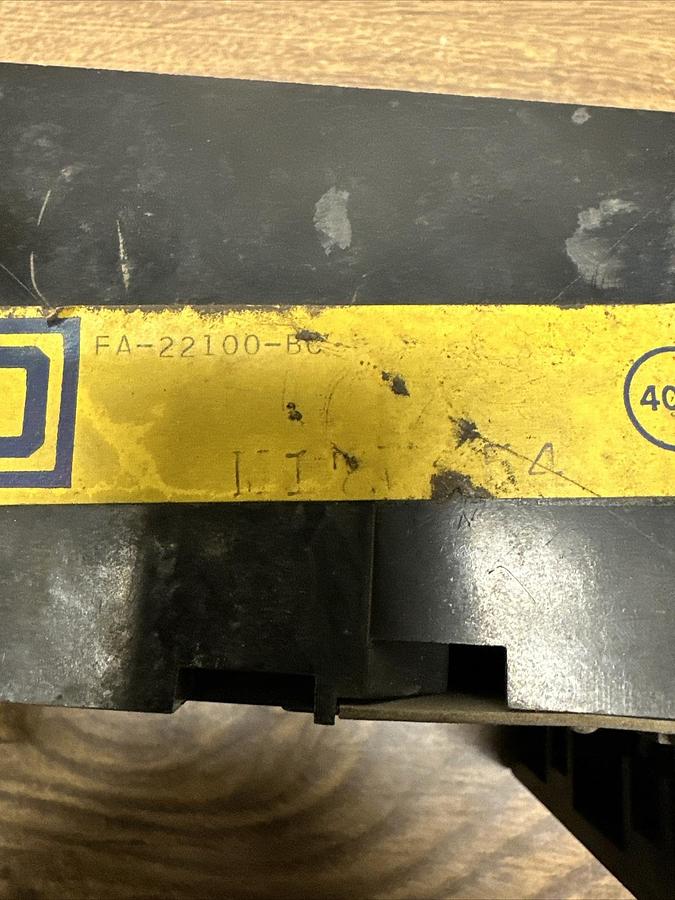 Used Square D,FA22100BC,100A 2 Pole 240V I Line Circuit Breaker