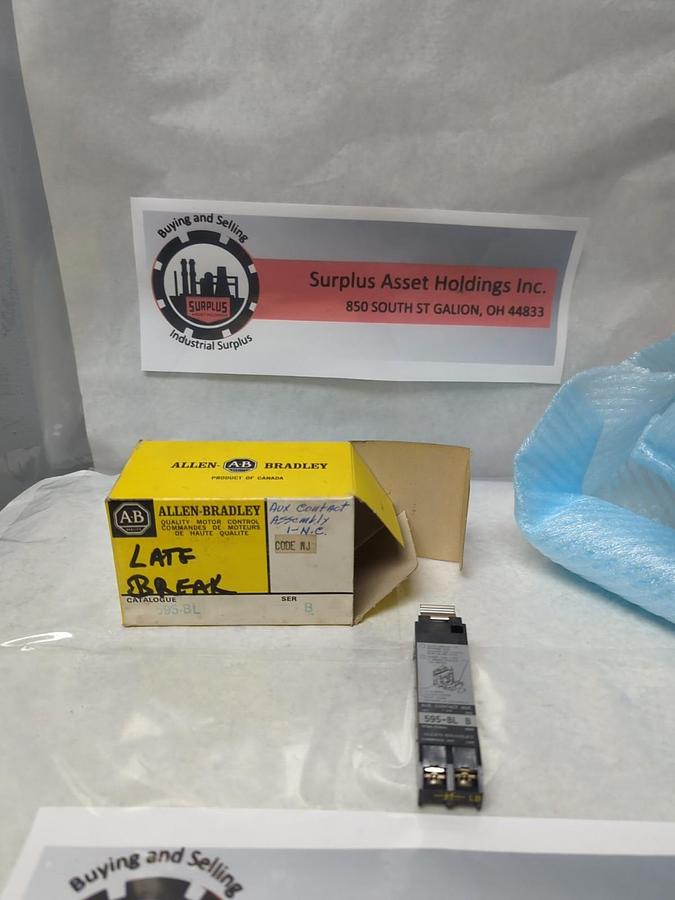 ALLEN BRADLEY,595-BL,SERIES B AUXILIARY CONTACT NOS