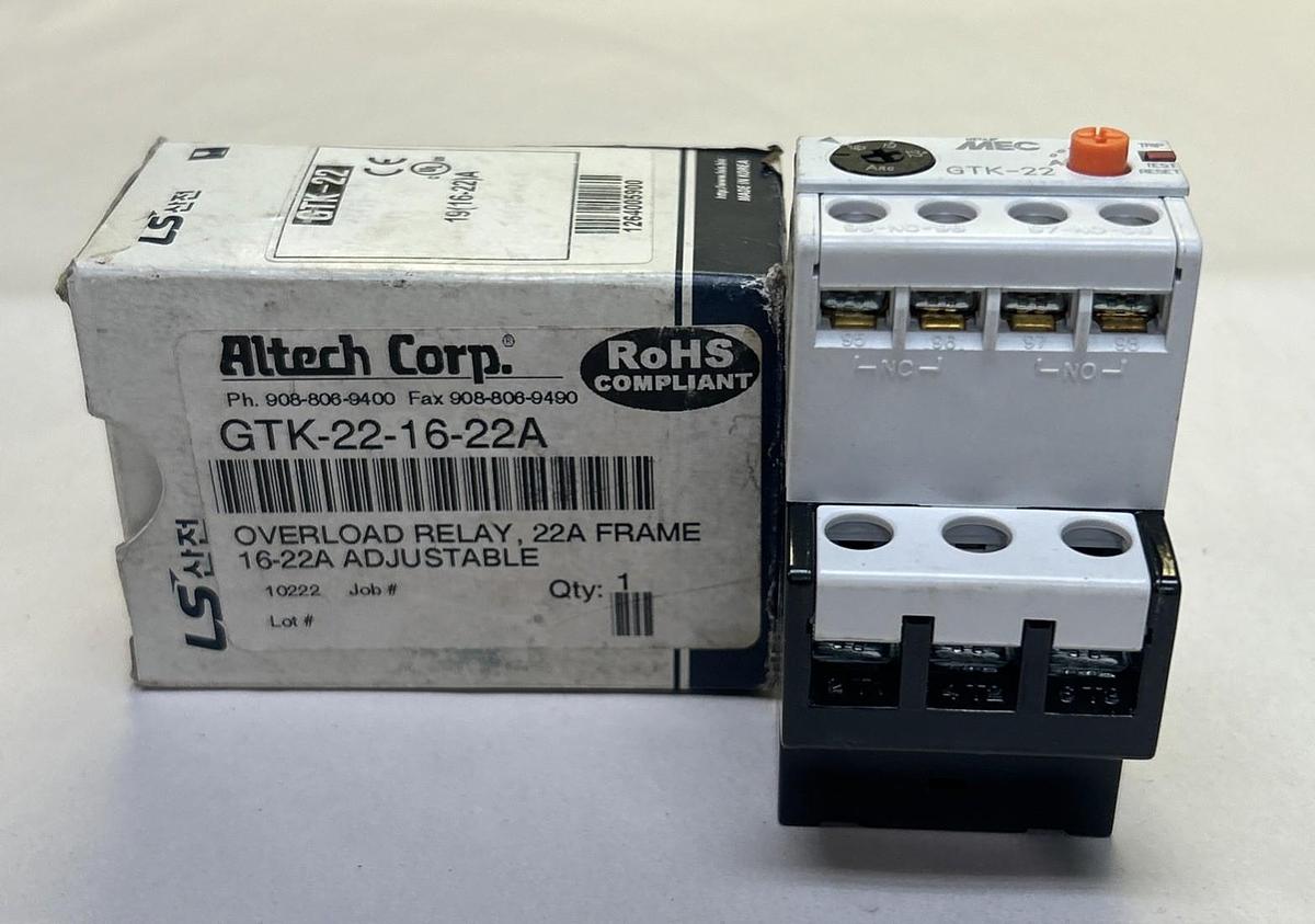 ALTECH CORP,GTK-22-16-22A,OVERLOAD RELAY NOS