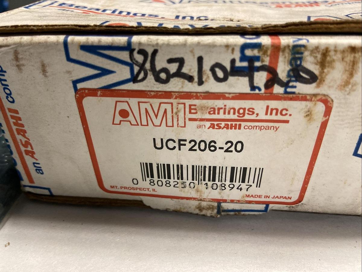 Used AMI,UCF206-20,1-1/4 INCH Flange Bearing NOS