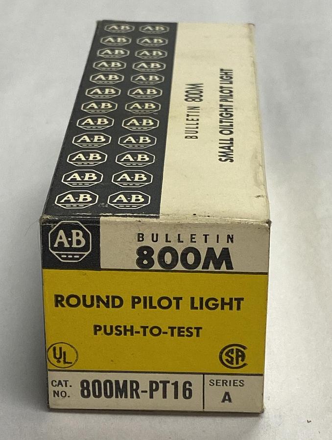 ALLEN BRADLEY,800MR-PT16,SERIES A PUSH TO TEST PILOT SWITCH