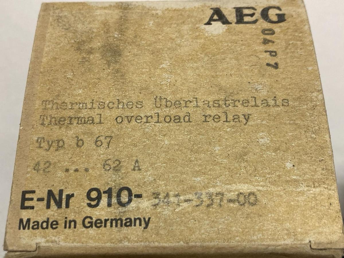 AEG,b 67 910-341-337-00,Thermal Overload Relay