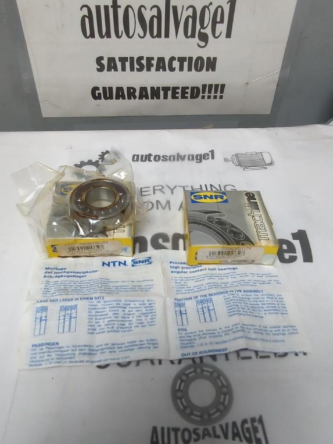 NTN SNR,7004CVDUJ74,PRECISION ANGULAR CONTACT BEARING LOT OF 2 NOS