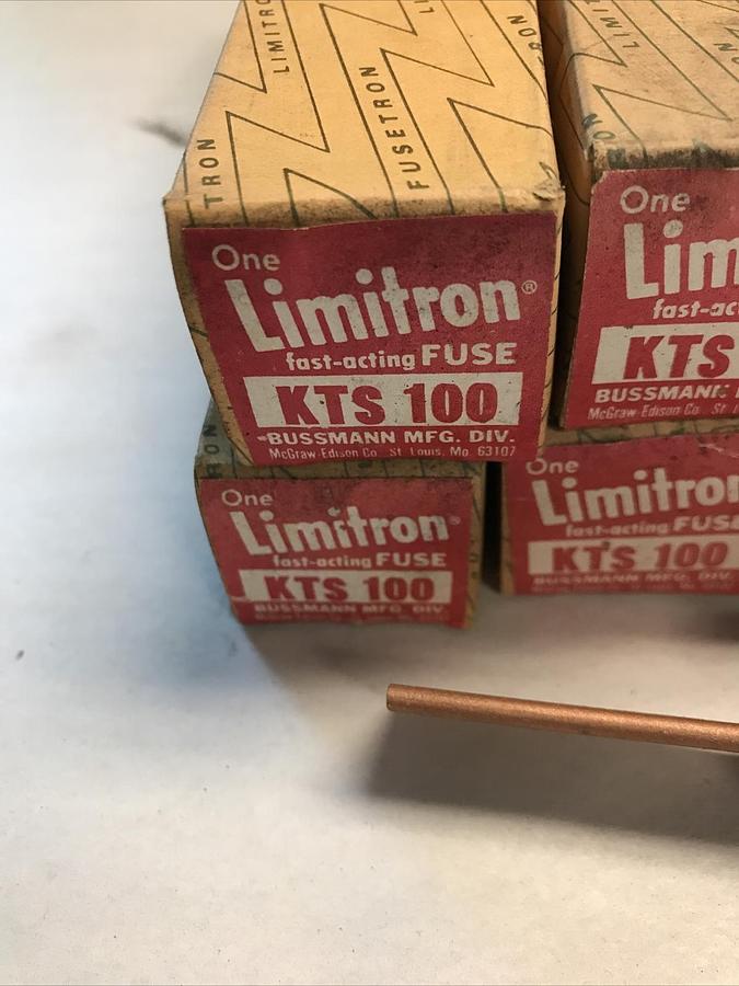 Used Bussmann,KTS-100,Limitron Fuse Lot of 7 NOS