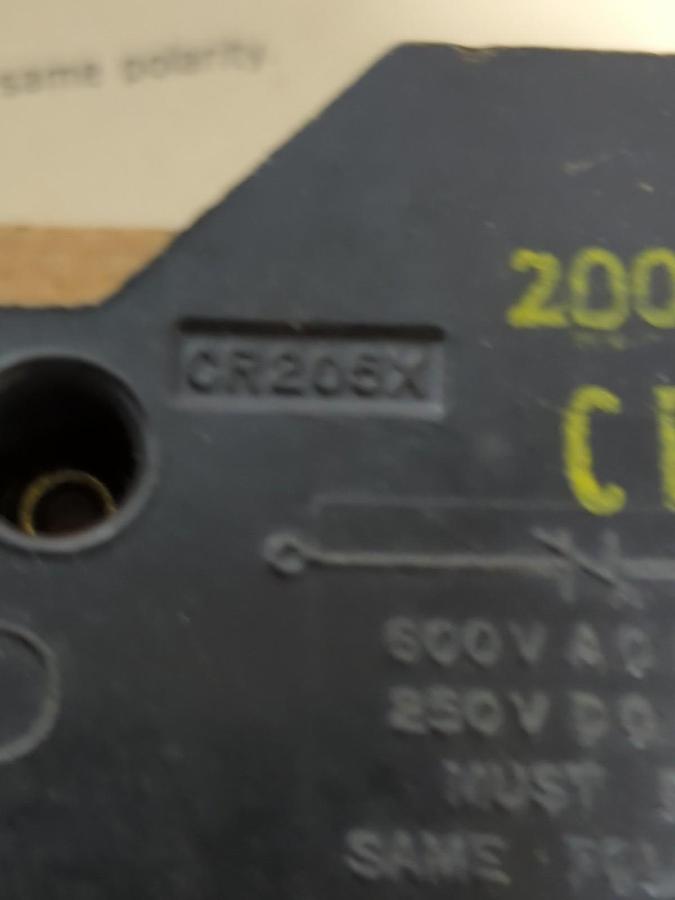 GENERAL ELECTRIC,CR205X,AUXILIARY CONTACT 600V AC 250V DC SAME POLARITY NOS