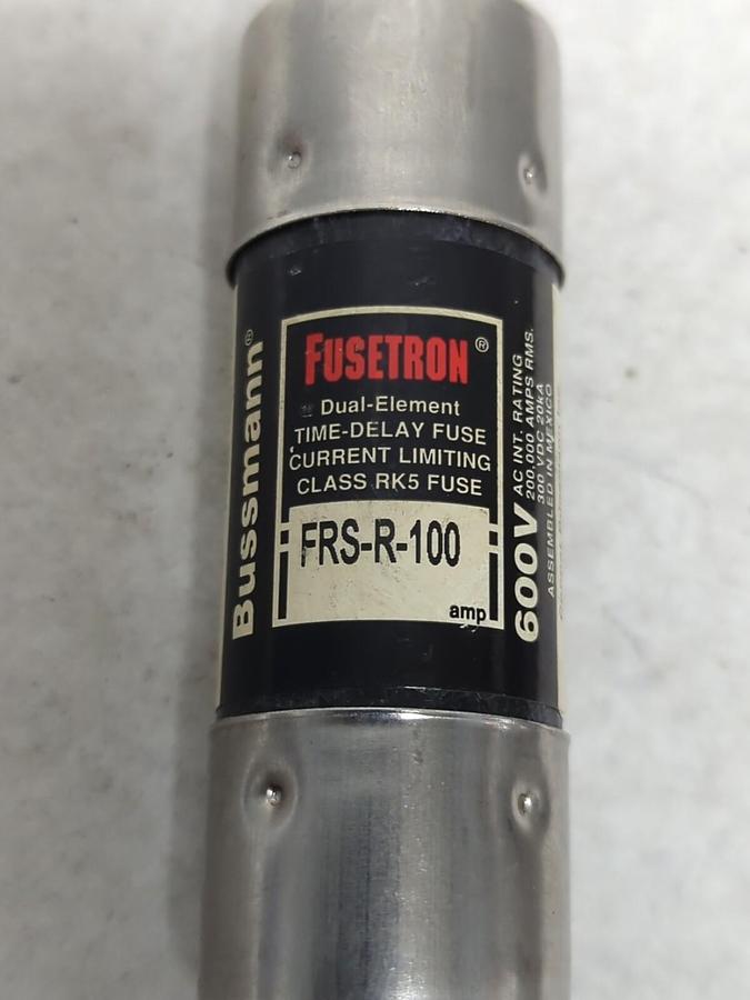 Used COOPER BUSSMANN,FRS-R-100,FUSETRON 100 AMP FUSE PRE-OWNED