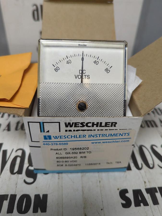 WESCHLER,19568202 ALL GX-332 8-0-80 VDC, PANEL METER NOS